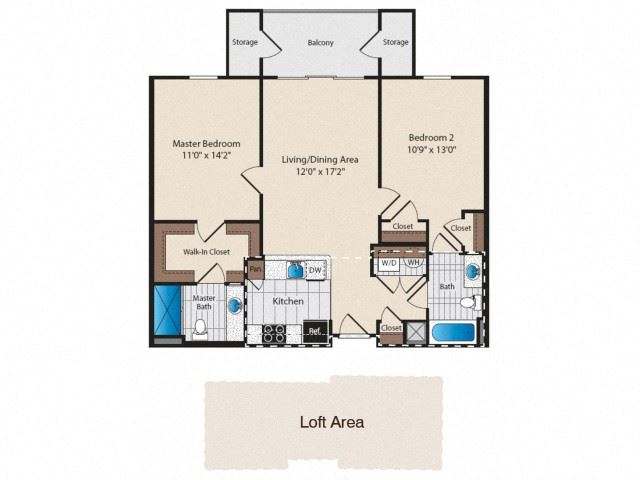 CIL Kimbell with Loft Two Bedroom Two Bathroom